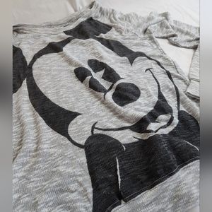 Disney Parks Mickey Mouse Long Sleeve Sweater Gray Size Large